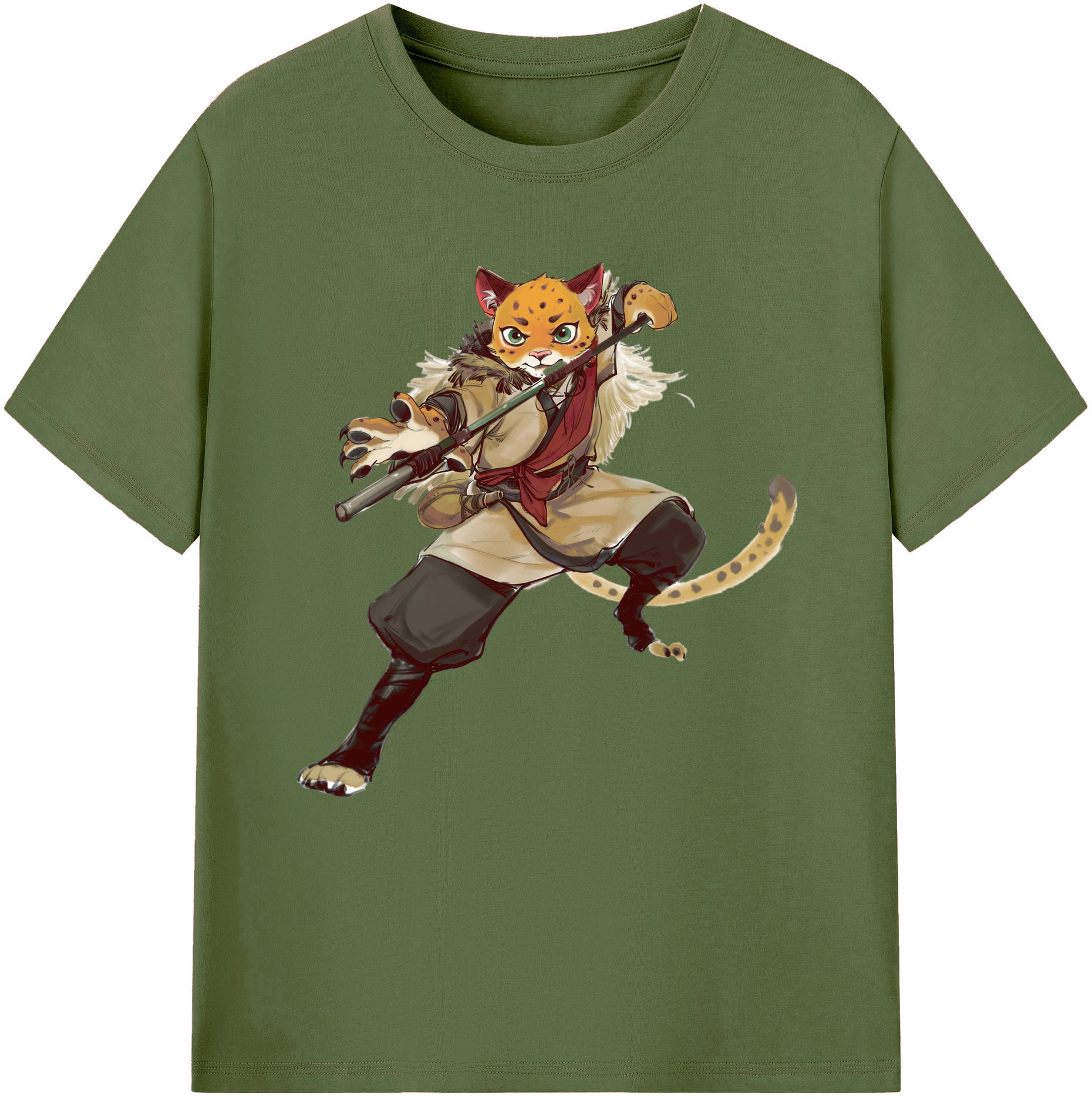 （画像用） Ne Zha 2 ナタ 魔童の大暴れ 綿100％半袖Tシャツ（フロントプリント）